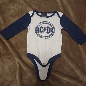 AC/DC Blue and White Baby Footie